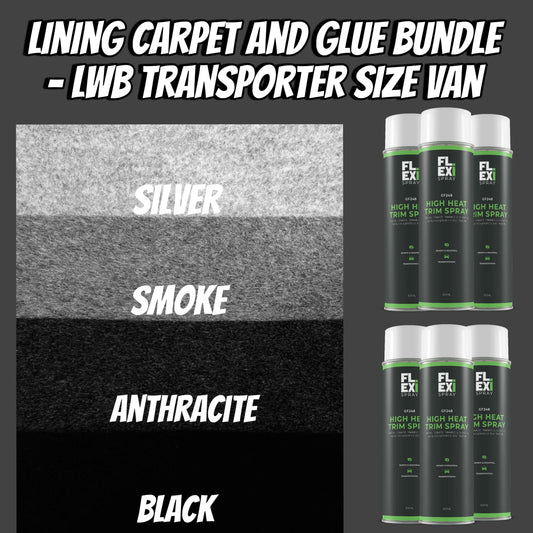SWB Transporter campervan lining carpet and glue bundle kit